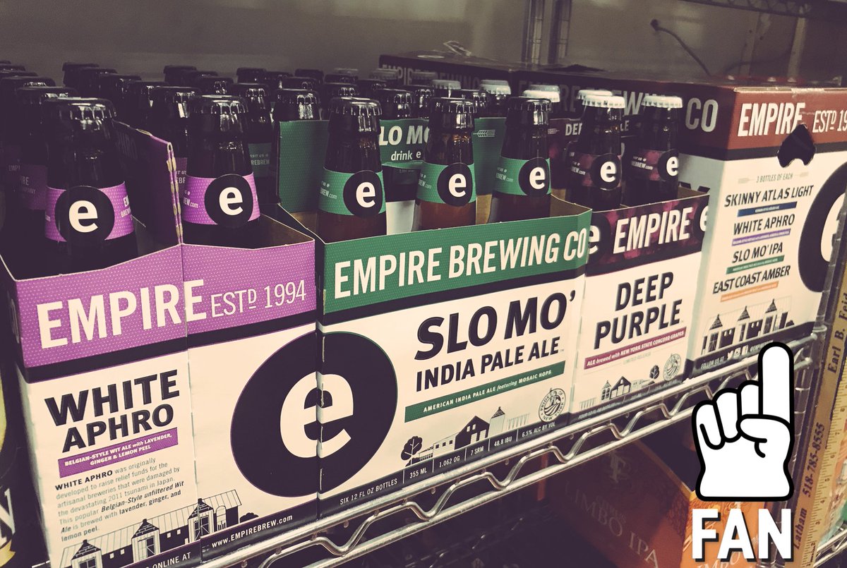 TiffanyGRogers's tweet photo. Come and get it, craft beer fans!! @empirebrew is gracing the shelves at Latham Beverage!! #DeepPurple #WhiteAphro #SloMoIPA #craftbeer https://t.co/nOkaii2gf5