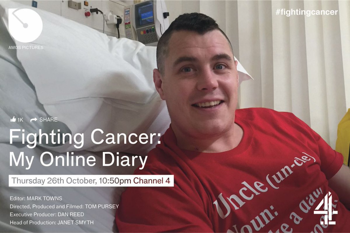 TheChristieNHS's tweet photo. Tune in to Fighting Cancer: My Online Diary @Channel4 Thurs 26th Oct at 10.50pm to hear inspirational patient Chris Cowley who sadly died. https://t.co/wGpyfuOqE2