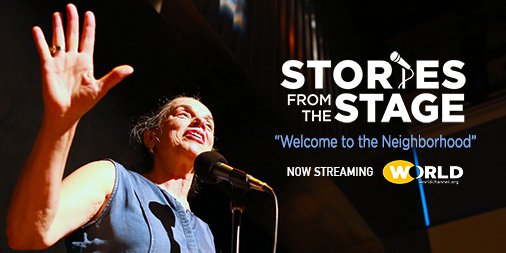 worldchannel's tweet photo. Share your “Welcome (or unwelcome!) to the Neighborhood” story and stream #storiesfromthestage @ https://t.co/mOte7a46JA https://t.co/wJUE4DBfbU