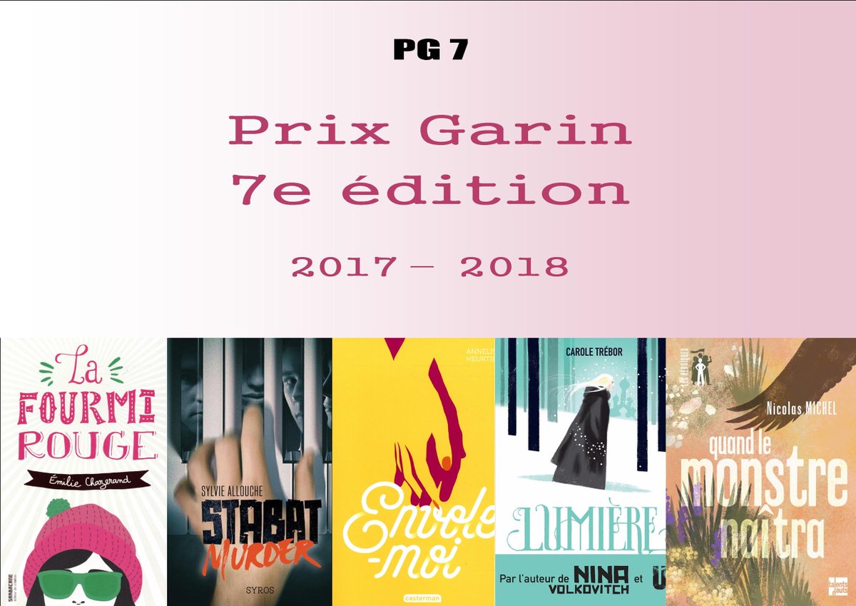 LibrairieGarin's tweet photo. Prix Garin 7éme édition ! 
#PG7 #prixgarin #completementGarin https://t.co/Tsar8Vk000