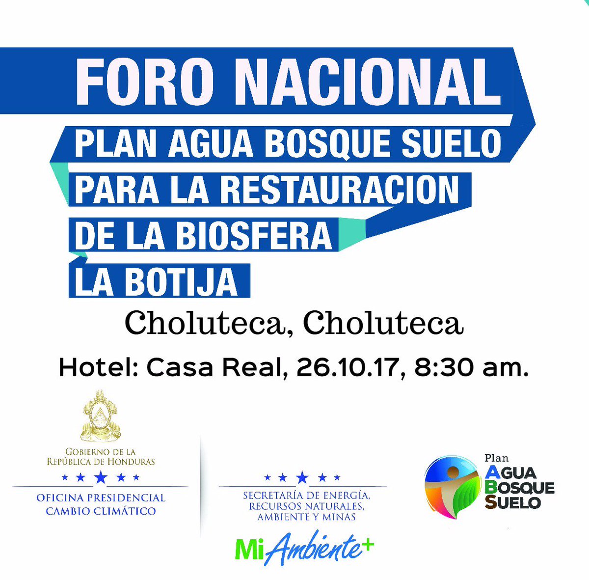 escoto_marlon's tweet photo. El Plan #AguaBosqueSuelo será presentado en el Foro relacionados con la Biosfera La Botija-Choluteca @JuanOrlandoH https://t.co/XTSiR67V2h