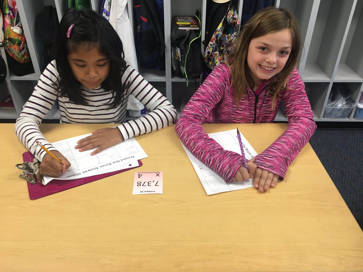 MrsFoxLPS's tweet photo. Look at these rockstars showing what they know with 4 digit multiplication! #taskcardfun #IvyHillLeague https://t.co/Qg2C3BsL6X