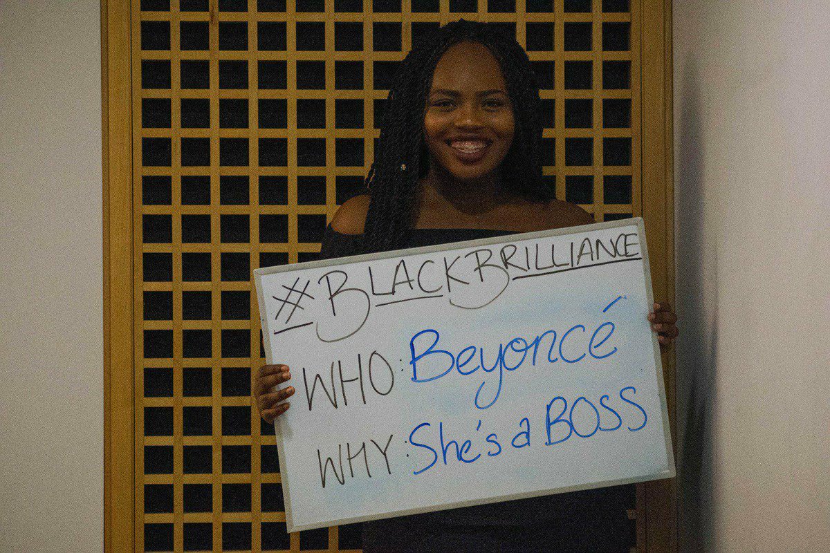 @UEA_ACS Vice President Damilola admires Beyonce for her sheer awesomeness!  #BlackBrilliance  #UEABHM17  #BlackHistoryMonth  