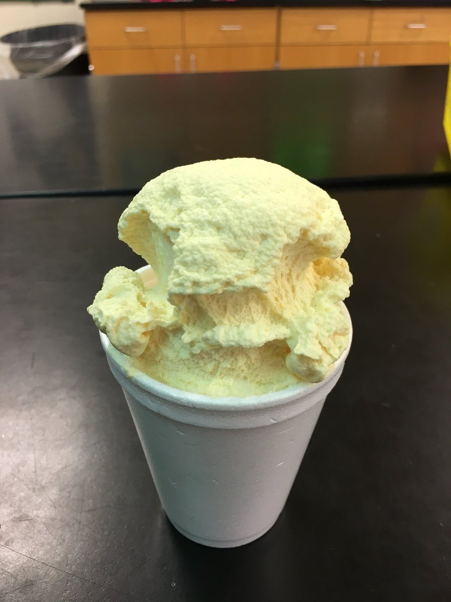 madtechmo's tweet image. Polyurethane-A + Polyurethane-B = fake ice cream. I did science, and it’s awesome. @MadisonvilleJH #edhero #scienceteachersrule