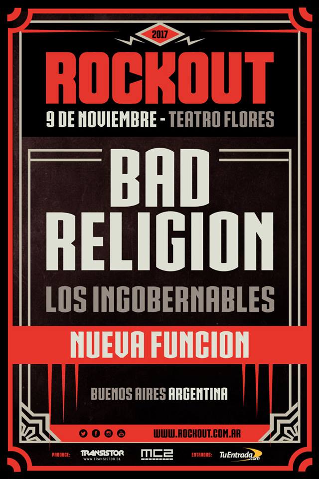 Trastornadosok's tweet photo. ➡ Falta cada vez menos para el @RockoutAr 🔥
 Y @badreligion ya esta en las calles 💪 https://t.co/5uHiGnDOLR