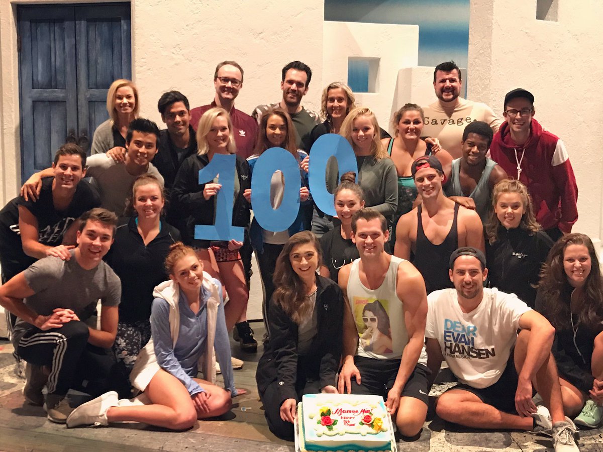AnnaDainton's tweet photo. 100 shows down with this fabulous bunch! 💙🏝last few weeks on the island now 😰#MammaMia #Allure #cast12 #rccl #whatayear https://t.co/idvS1IamvP