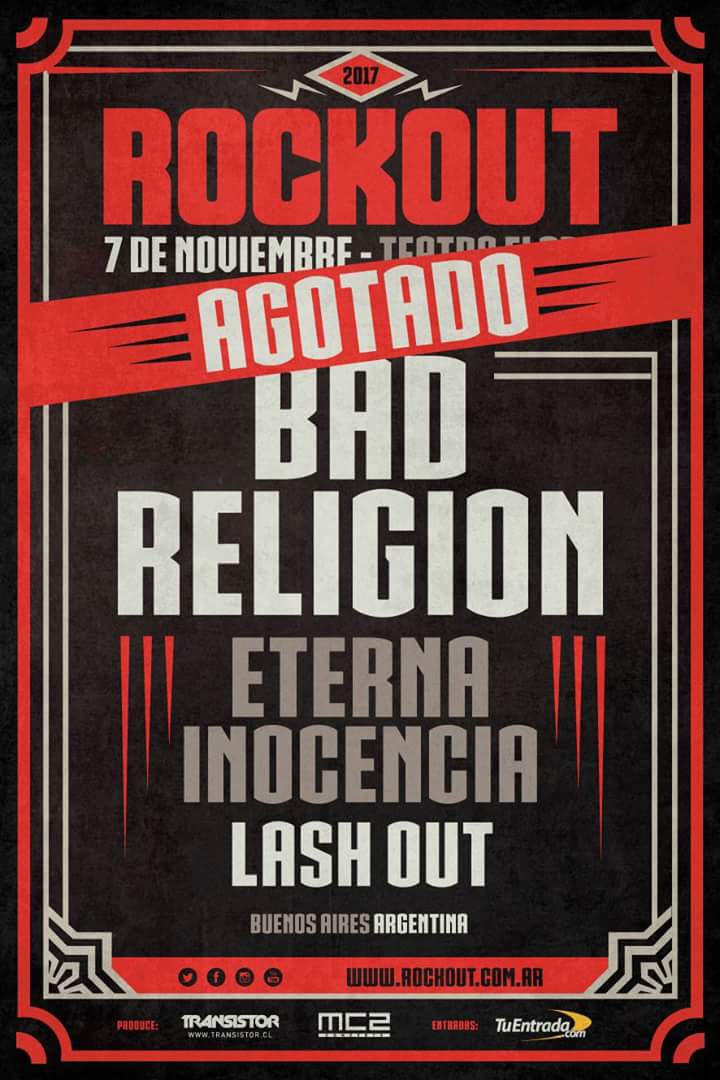 Trastornadosok's tweet photo. ➡ Falta cada vez menos para el @RockoutAr 🔥
 Y @badreligion ya esta en las calles 💪 https://t.co/5uHiGnDOLR