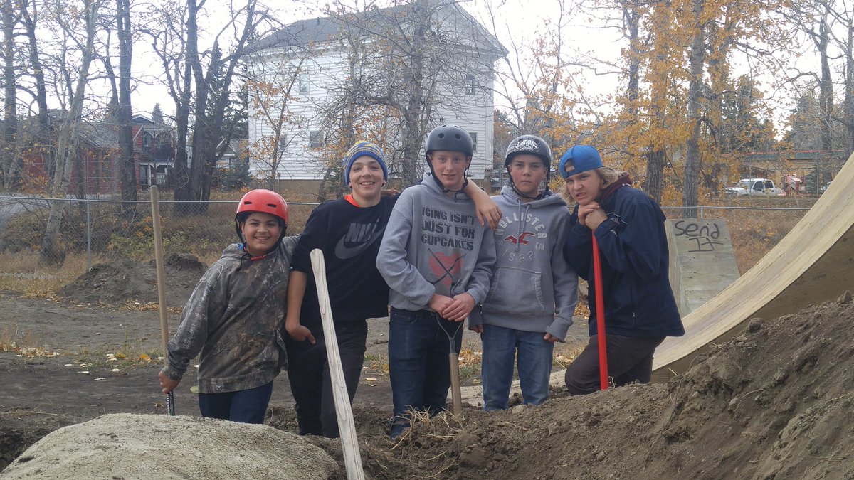 These boys have spent their ELW working to improve the town bike park.
