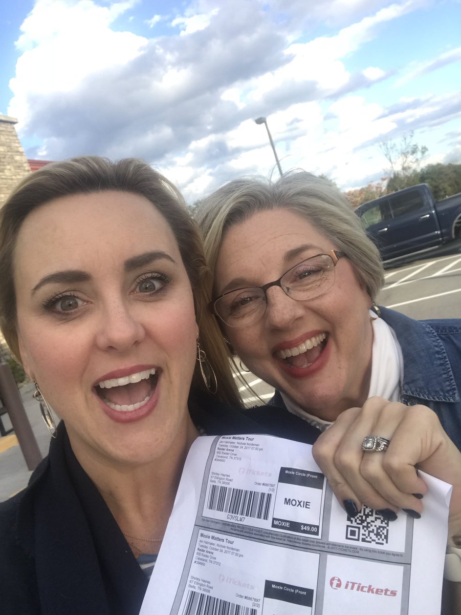 shan827's tweet photo. We are SO excited to be in the #MoxieCircle tonight!! Here we come Jen &amp; Nichole! #moxiematterstour #5hrdrive @nicholenordeman @JenHatmaker https://t.co/1seuQEyn0D