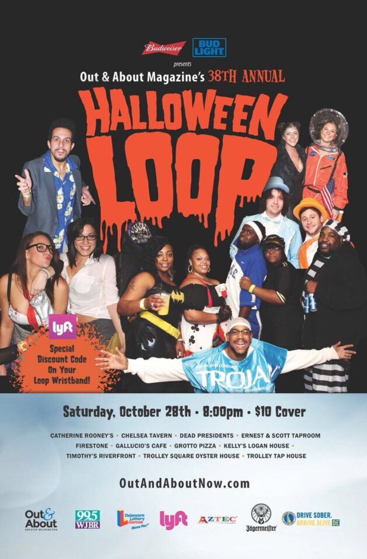RooneysTrolley's tweet photo. #halloweenloop Saturday! #lyftpromo #budlight #budweiser #jager #halloweencostume #Halloween2017 https://t.co/OS6GGhfhe8