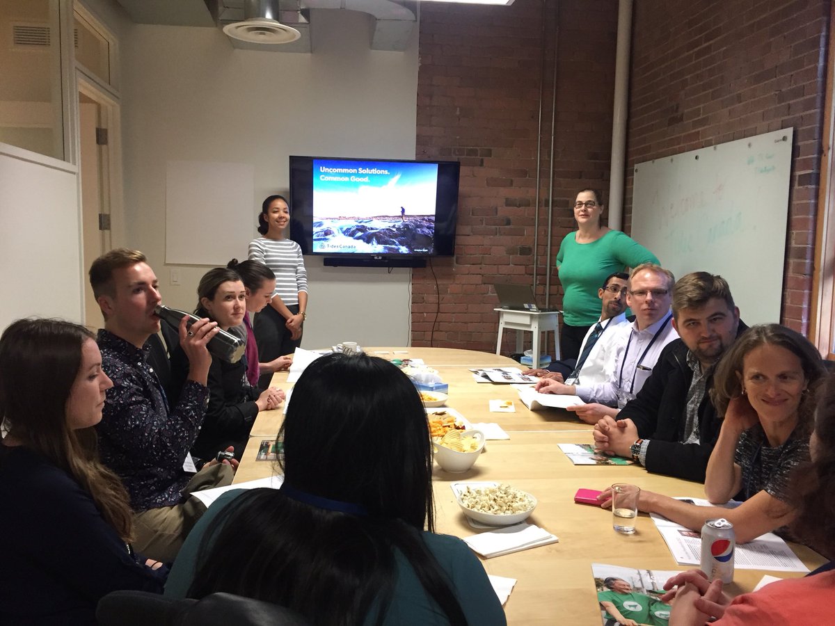 afptoronto's tweet photo. #afpcharitycrawl kicking off @TidesCanada! Thanks to @melleite90 and Elyssa for hosting us!! #afpTO https://t.co/wwyb0NJTAE