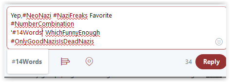 SRAntiFascism's tweet photo. @volksfahrraeder #Yeppers,#NeoNazi #NaziFreaks Fav
#NumberCombination
'#14Words' Which #Unsurprisingly
#ShowsUp In #JackDorsey:#Twtr
#AutoComplete Dictionary https://t.co/A1IbwWxUCZ
