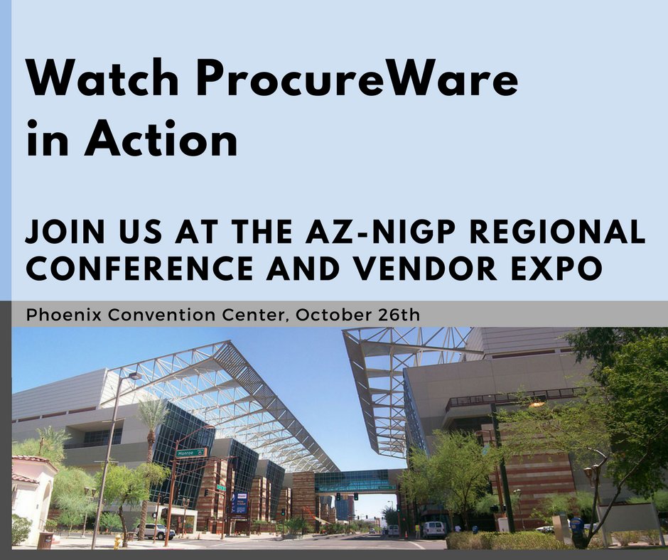 PW_ProcureWare's tweet photo. Watch ProcureWare in Action at AZ-NIGP 2017: https://t.co/hGUy1zKBay https://t.co/0OnBOx9L2B
