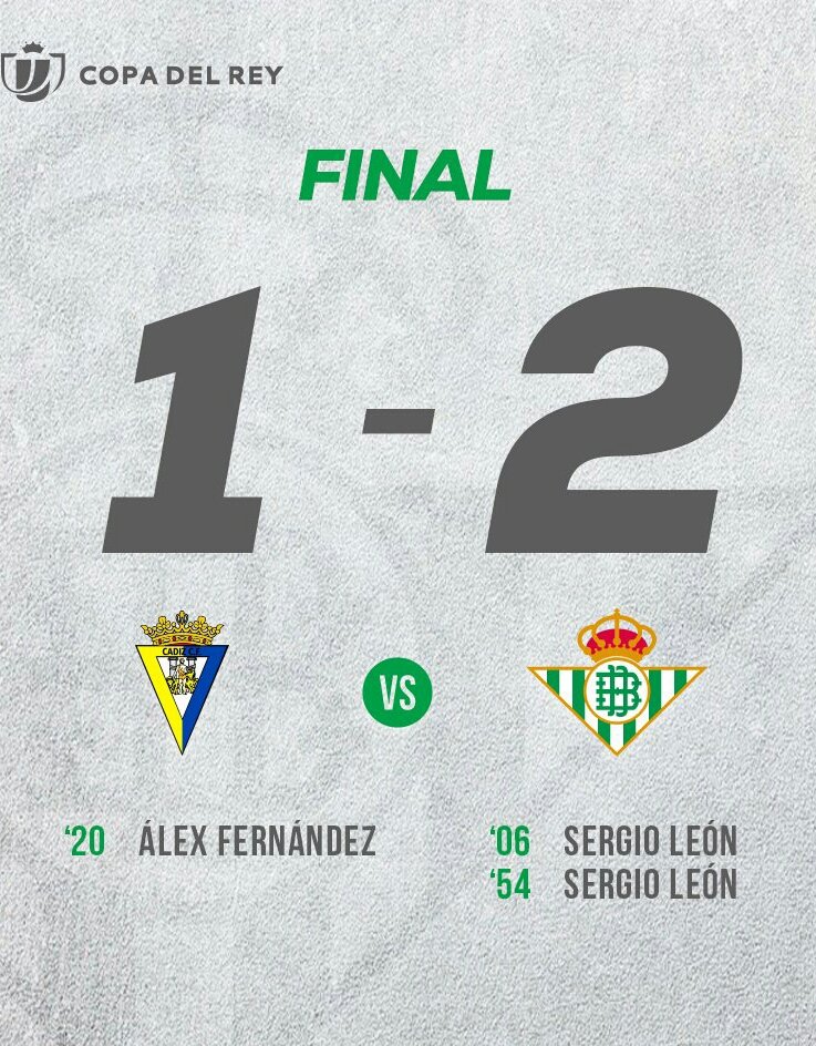 CanyerosCBrava's tweet photo. A #ElTrepa @7sergioleon le da igual marcar en #Liga que en #CopaDelRey. 2 goles suyos en #ElCarranza acercan al @RealBetis💚⚪ a 1/8👏 Enorme🔝⚽ https://t.co/4EvUAp1SM8