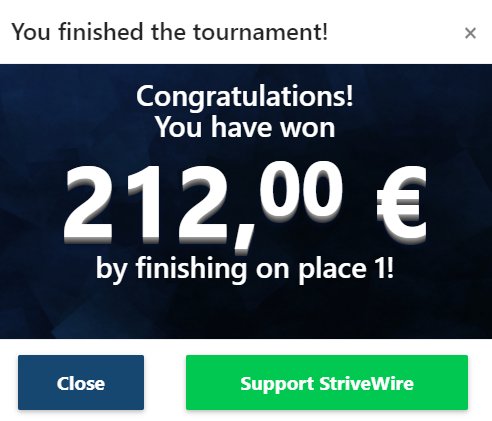 Neiyuz's tweet image. Une soirée rentable ^^ First sur le @StriveWire MegaCashTuesday! 😀
@Mantic0reESC @Mantic0re_HS #MTCWIN