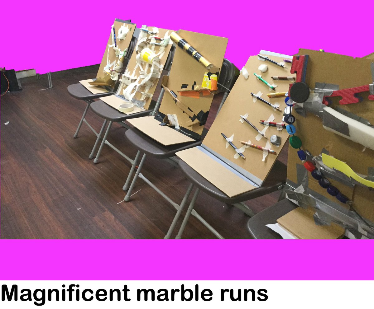 ArtShape's tweet image. Weird science go! STEM holiday club going well, marble runs and brush monsters made, giant games tomorrow #activeimpact#ocwc#stem#