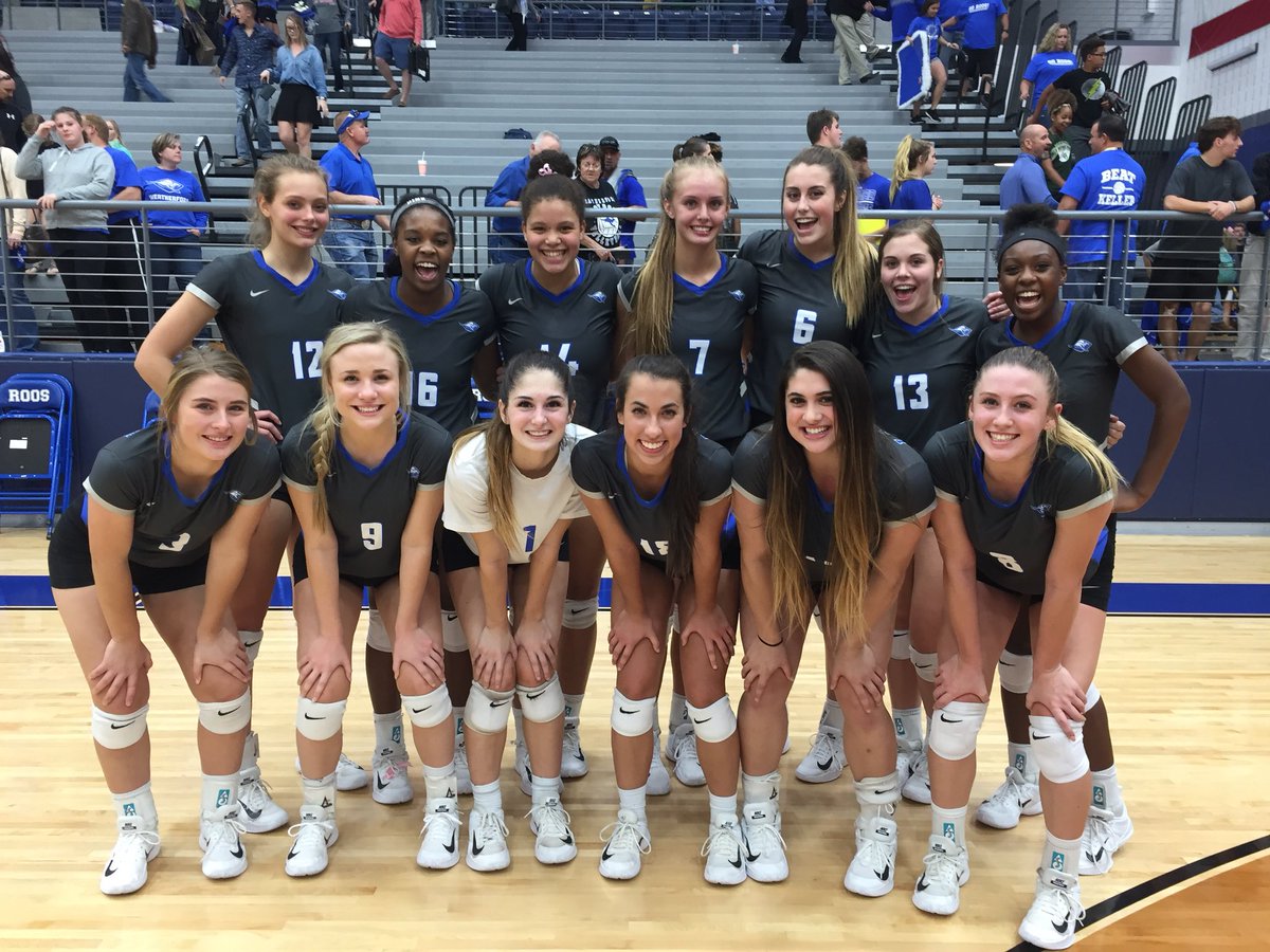 WeatherfordISD's tweet photo. The Lady Roos defeat Keller 3-1 and are Co-District Champions! Retweet if you are ready for some playoff 🏐!#RooPride https://t.co/MaEPwNRLou