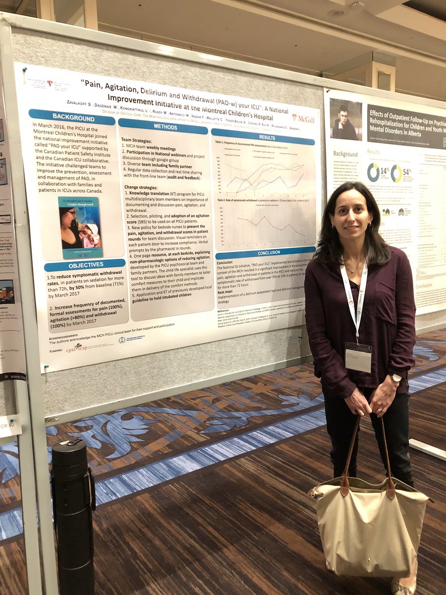SamaraZavalkoff's tweet photo. Representing @USIP_PICU MCH @PICUSynapse @HopitalChildren at #Caphc2017. Reducing #PAD https://t.co/utUFvuhh9s