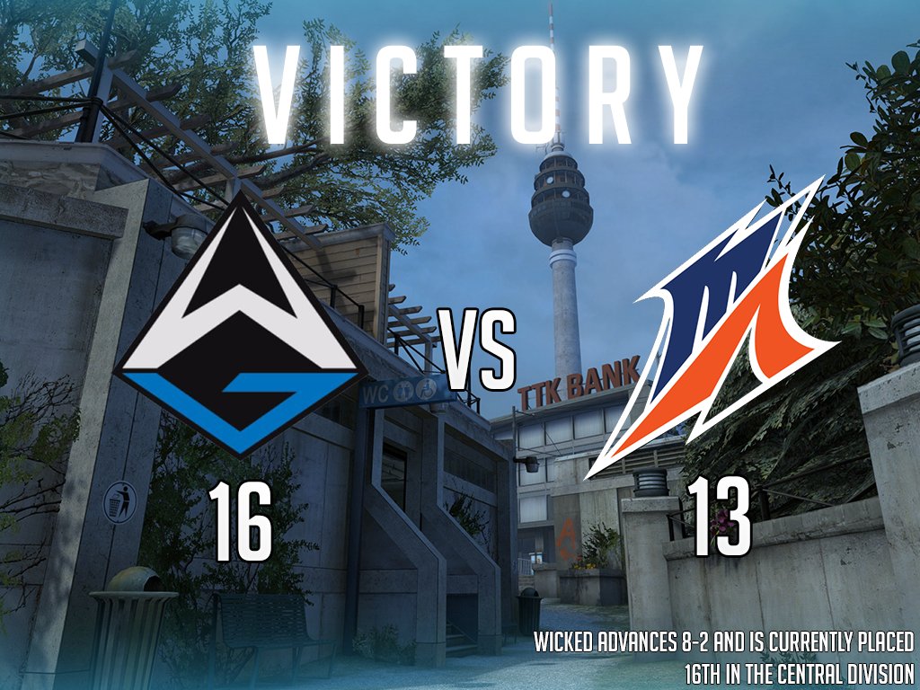 WickedGamingGG's tweet photo. We take our second Overpass win 16-13 against "Modus Awperandi"! Wicked is officially back in action! Good job to everyone! #GOWCKD https://t.co/u6VL1B45sD