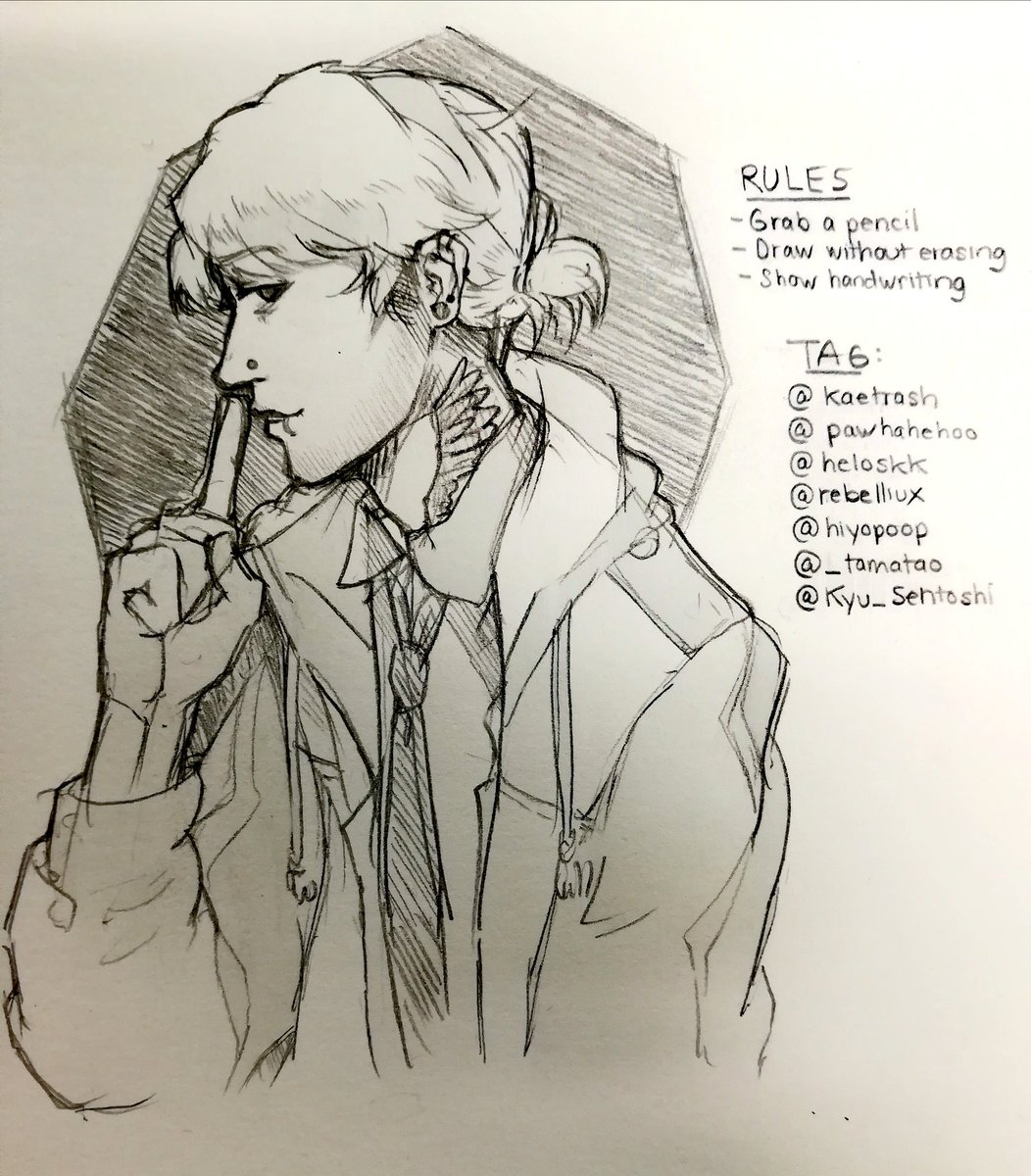 Tagged by @mainimochi
Tagging: @kaetrash @pawhahehoo @heloskk @rebelliux @hiyopoop @_tamatao @Kyu_Sentoshi 