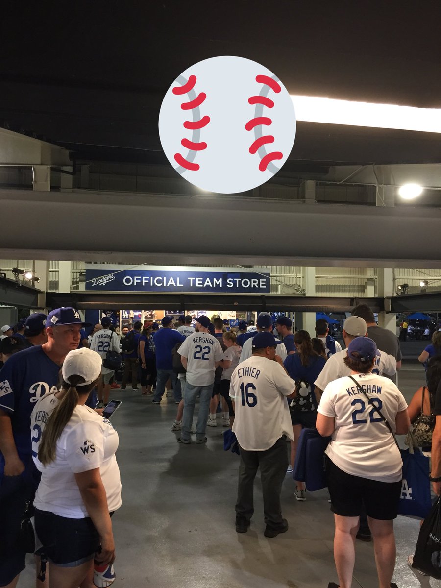 dapper_ak's tweet photo. You know who won bigger than the Dodgers tonight?  The team store #thisteam #dodgers #2017worldseries #getswag https://t.co/7KVXKa3NnI