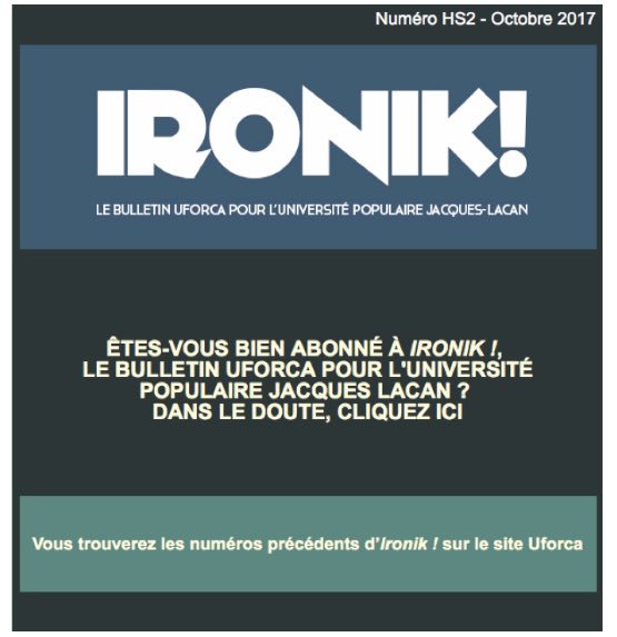 ECF_AMP's tweet image. Le bulletin Ironik ! pour l'UPJ-L : inscription newsletter : unjolisite.com/URFORCA_2014/N… #Ironik!  #UPJL #UFORCA