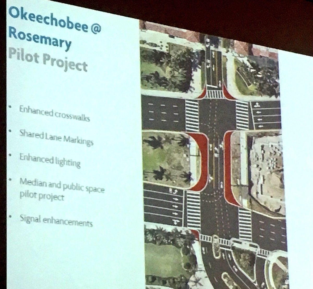 JesseBaileyFL's tweet photo. First photo: Shorter term enhancements of Okeechobee and Rosemary. Second photo: Longer term permanent build out option. #wpbmobility https://t.co/t6VcwVvEU4