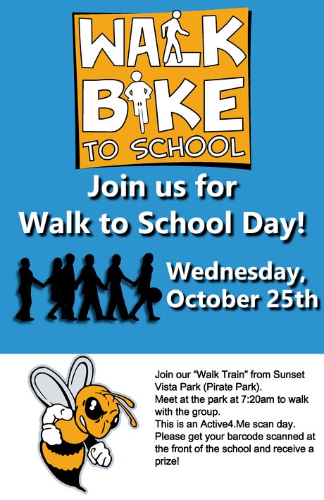 WALK TO SCHOOL DAY-Wed, 10/25/17. Walk Train 🚂🚶‍♂️🚶‍♀️at 7:20 AM! <a href="/bwiptobees/">Bridgeway Island PTO</a> @WALKSacramento #walktoschoolday #BeeActiveBridgeway <a href="/BWIWUSD/">Bridgeway Island</a>