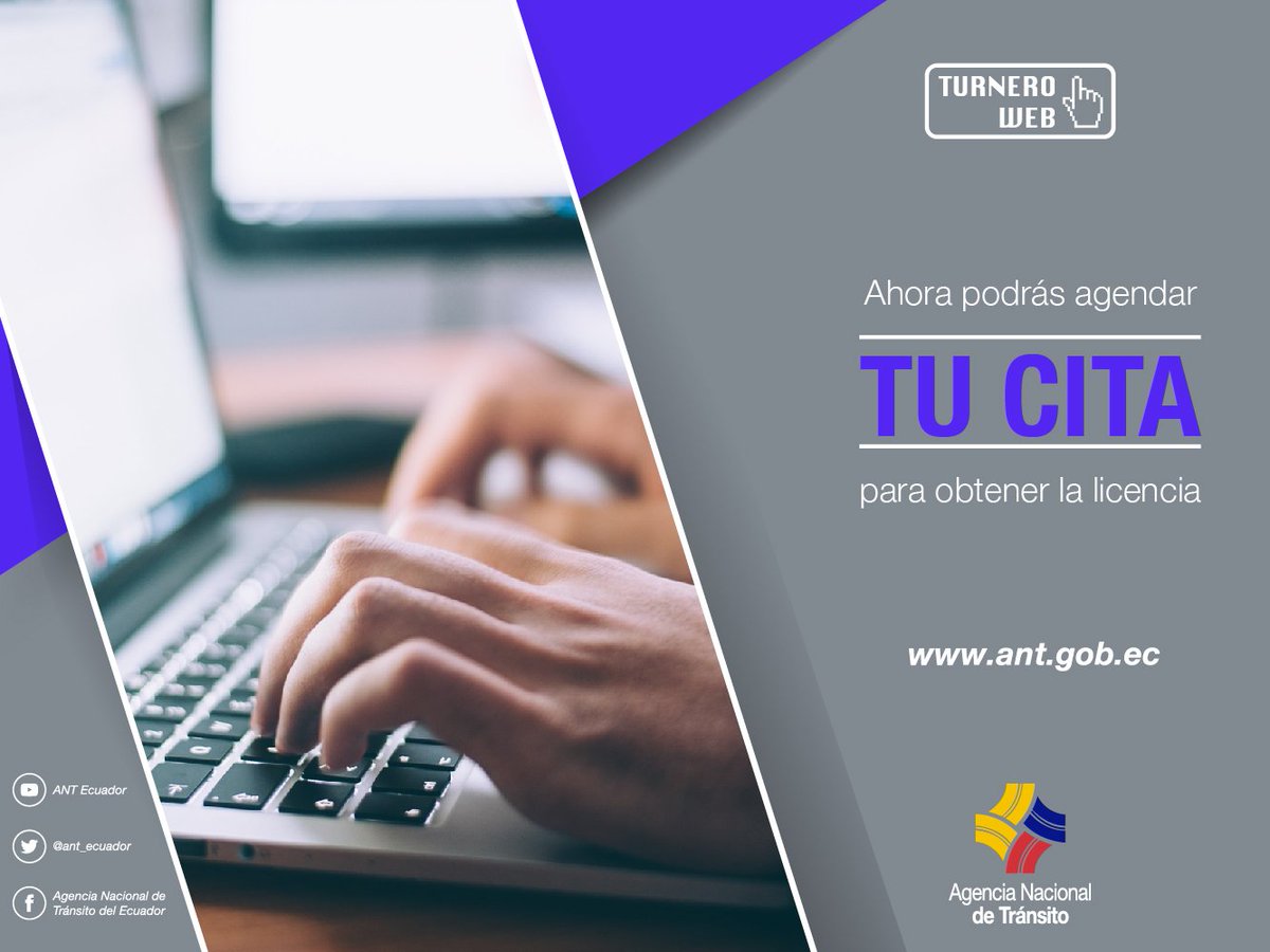 Ant Ecuador On Twitter Ahora Podras Agendar El Lugar Dia Y La