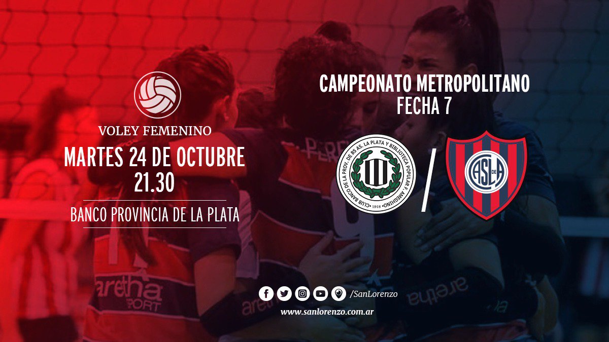 BoedoRepublica's tweet photo. VOLEY FEMENINO || @CASLAVoley se enfrenta a Banco Provincia de la Plata a partir de las 21.30 Hs. https://t.co/AiJcFFDBRX