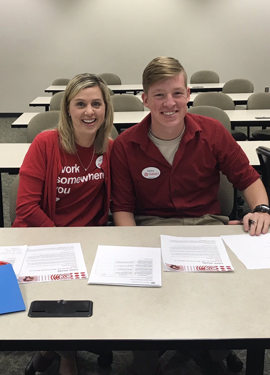 AndreaHerrald's tweet photo. Great time judging @NIUBusiness Target Case Study Competition with former intern! @thiele_brett @Jfofana16 #worksomewhere❤️ https://t.co/o5qut2Kd1B