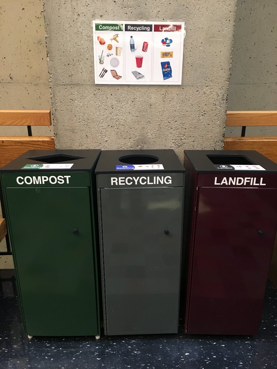 syahuja's tweet photo. Good user experience: Dustbins! 
They’ve signifiers by which people could differentiate between the types of waste

#Info200
#MyFirstTweet https://t.co/VnrxhBQdEq