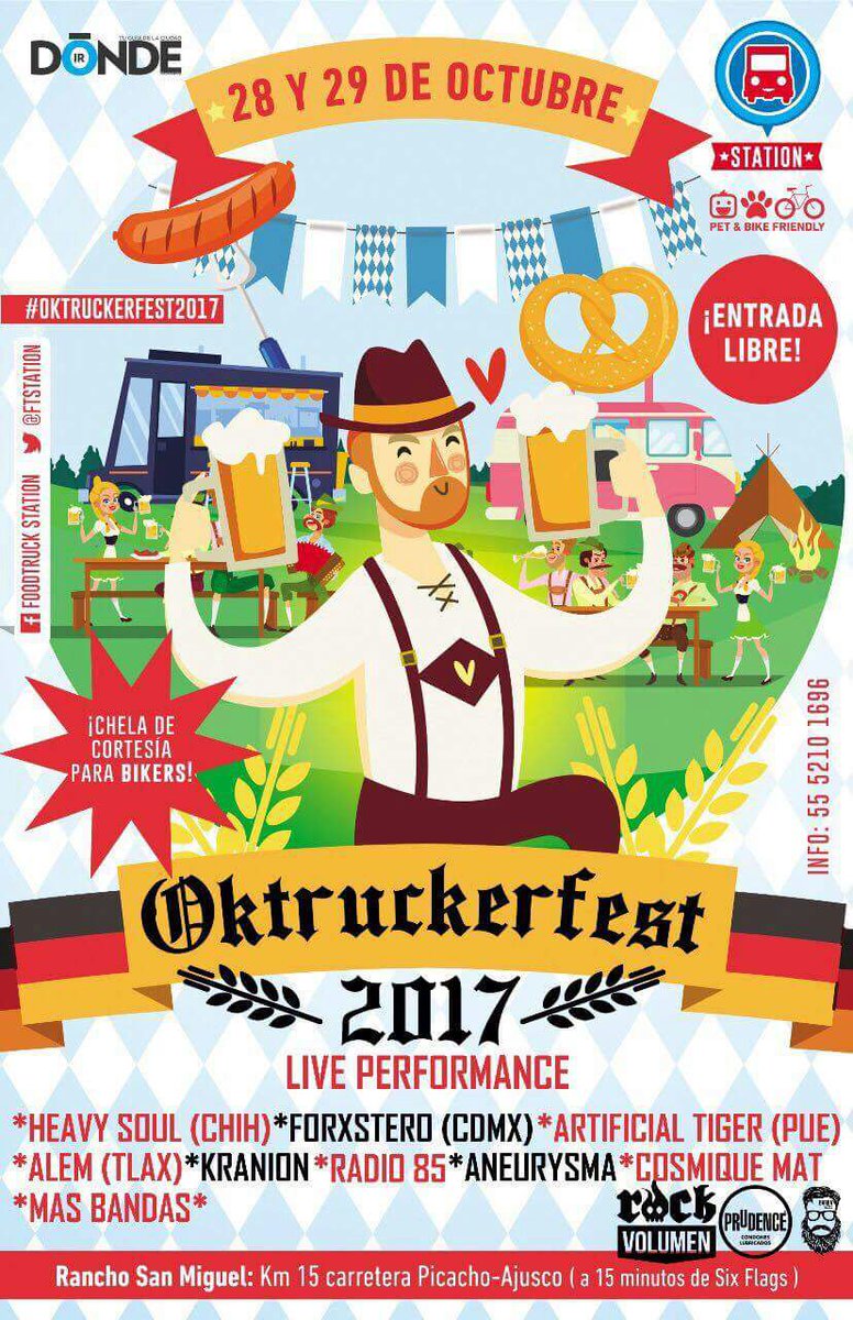ForasteroBand's tweet photo. ¡Nos vemos el próximo sábado en el #oktrukerfest2017! 🍻🎉
@FTStation #ENTRADALIBRE https://t.co/DgENXL446M