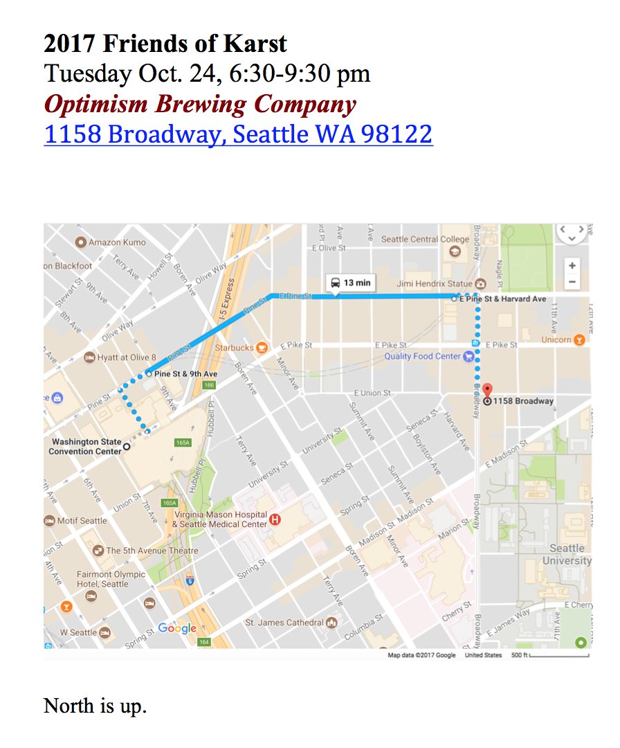 gsakarstdiv's tweet photo. ATTN: Make sure to head over to @OptimismBrewing tonight 6:30-9:30 for Friends of Karst! Have a 🍺 and socialize with #FriendsOfKarst #FOK https://t.co/otOGsDc4qc