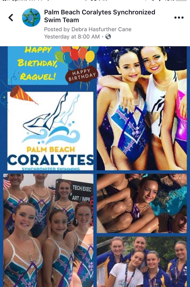 PBcoralytes's tweet photo. @Pb Coralytes Please LIKE our Facebook Page and #HappyBirthday #RaquelRojas #SynchronizedSwimmer https://t.co/fC9gtRVZjz