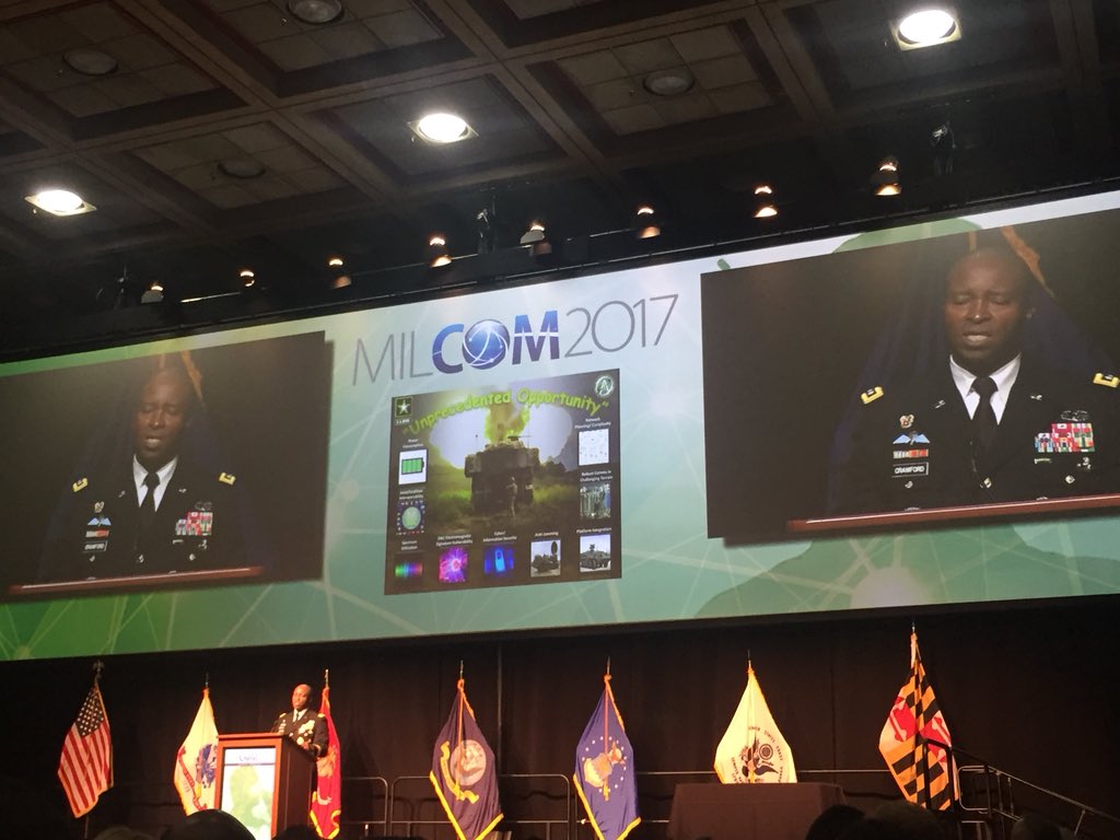 Saritha_Arun's tweet photo. #milcom2017 is just getting better each year. Great talks, panels and papers. https://t.co/EOyNs5ySeJ