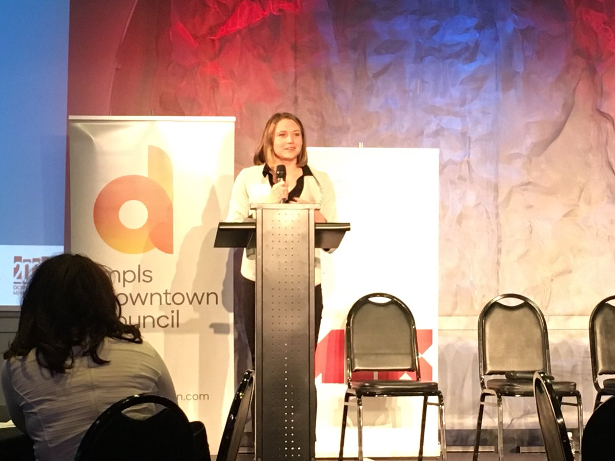 MiXMpls's tweet photo. Kayla from @BeTheMatch is telling her story of helping an 8 year old girl with fast-acting blood cancer. Truly moving. #MiXmpls https://t.co/e06BxGyVbB