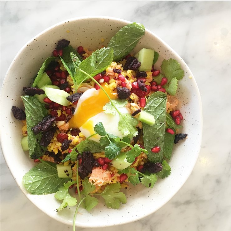 PublicCBD's tweet photo. Freshness in a bowl ~ our new Smoked Ocean Trout Jewelled Rice Salad ~ Summer menu #publiccbd #newmenu #saladbowl https://t.co/PDrTlpcRX2
