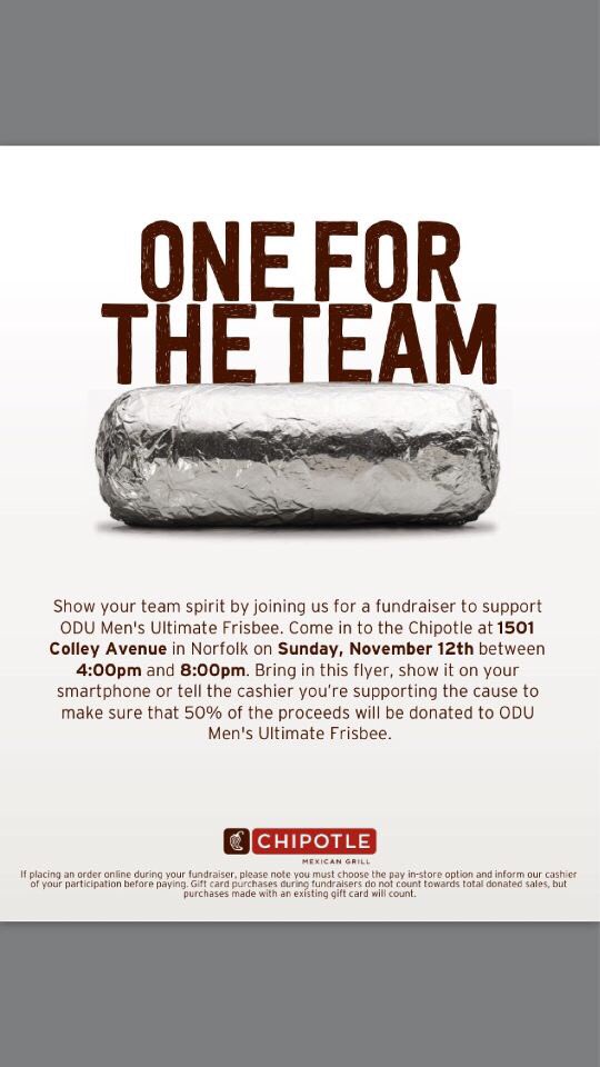 OlDirtyUltimate's tweet photo. COME OUT 11/12 FOR CHIPOTLE https://t.co/NVhczjqzvU