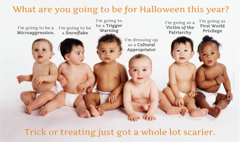 ToquevilleProj's tweet photo. Politically correct trick or treating.. https://t.co/2nOt4MeDqv