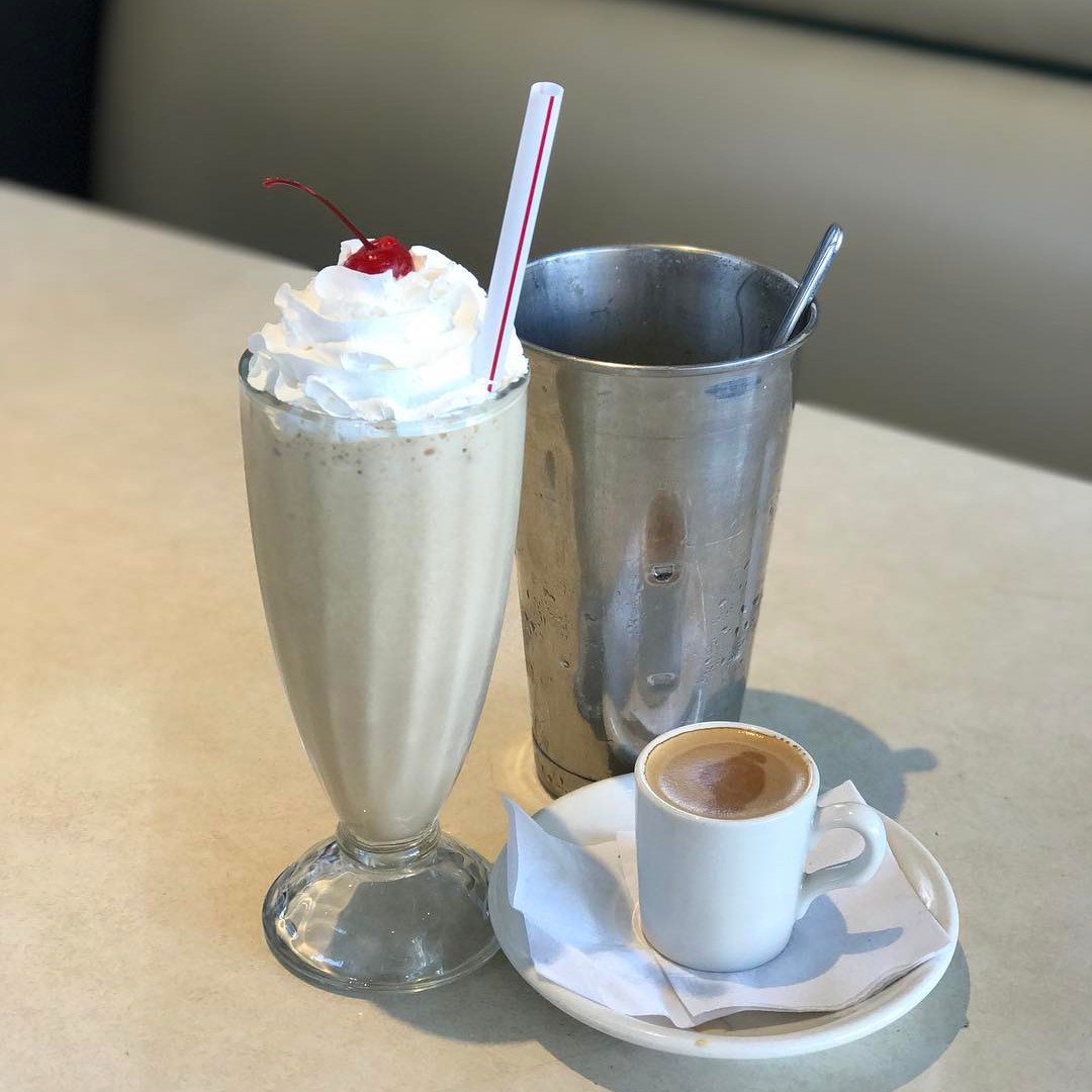 MelsDriveIn's tweet photo. Need a little something to get you through the day? Try our espresso shake! #MelsMilkshakes #milkshake #espresso #coffee #pickmeup https://t.co/LWxKbTymdI