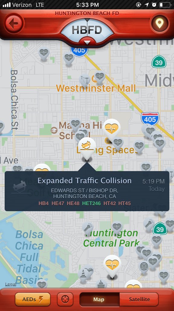 Huntington Beach Fd On Twitter Traffic Accident Heavy