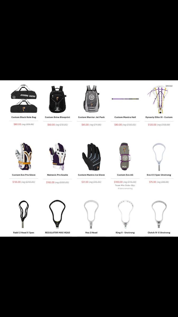 Warrior/Brine Tomahawks Team Gear store is open for orders until 11/1. ships for holidays !
Access Code: Tomahawks warrior.com/on/demandware.…