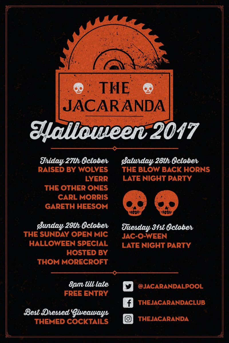 Playing with <a href="/theBBHorns/">BlowBack Horns</a> at @jacarandalpool this Saturday, 10pm-midnight, FREE ENTRY