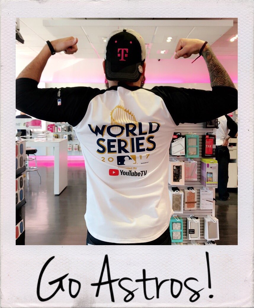 TmobileHTXSE's tweet photo. #HTXSE is rooting for @astros in the @WorldSeries ! #TMOBILE #HOUSTONSTRONG https://t.co/O3fXUvIKAa