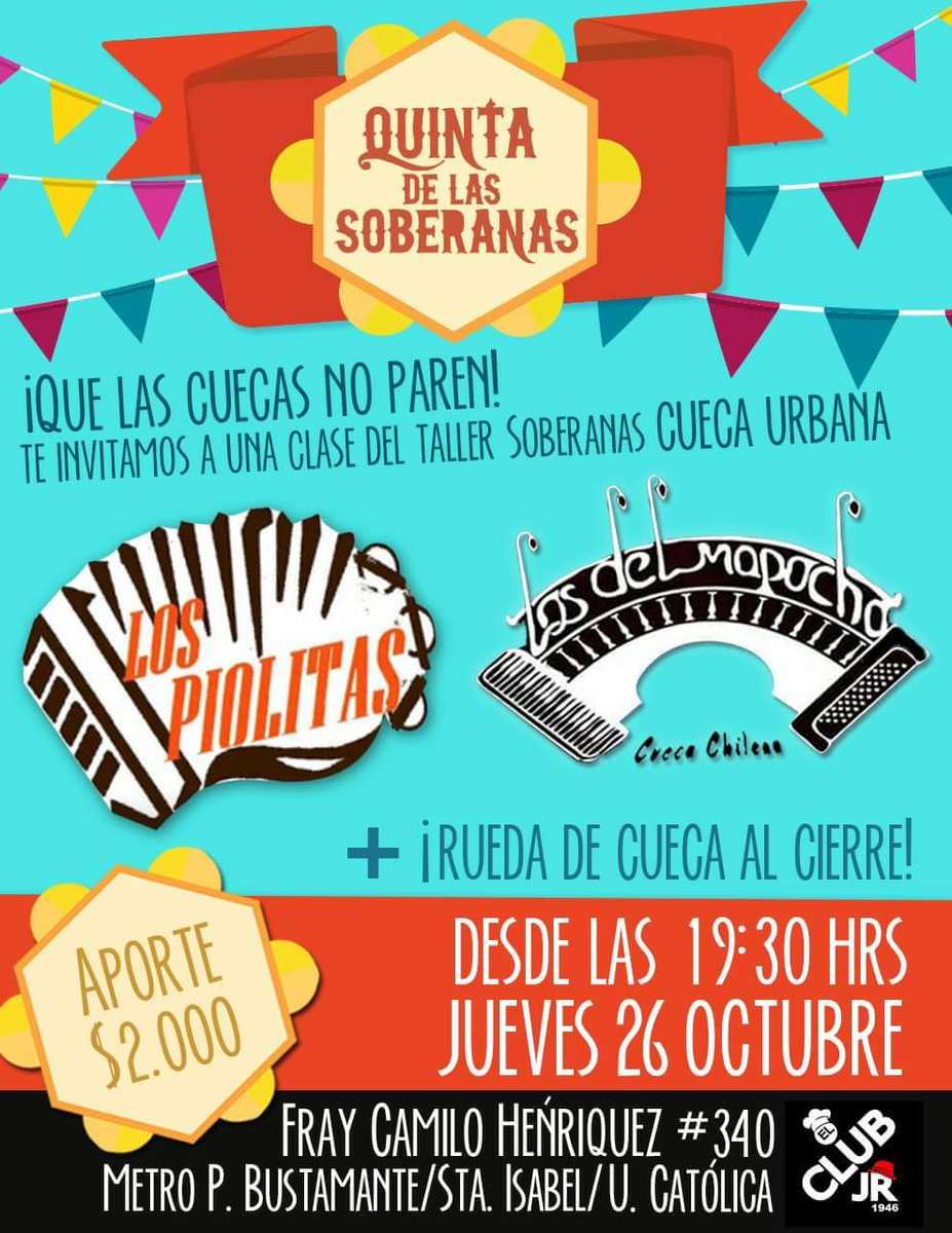 Soberanacueca's tweet photo. @monaCalamaro consejos para difundir la cueca a través  de esta app, este es el afiche de esta semana https://t.co/y46saOcMc1