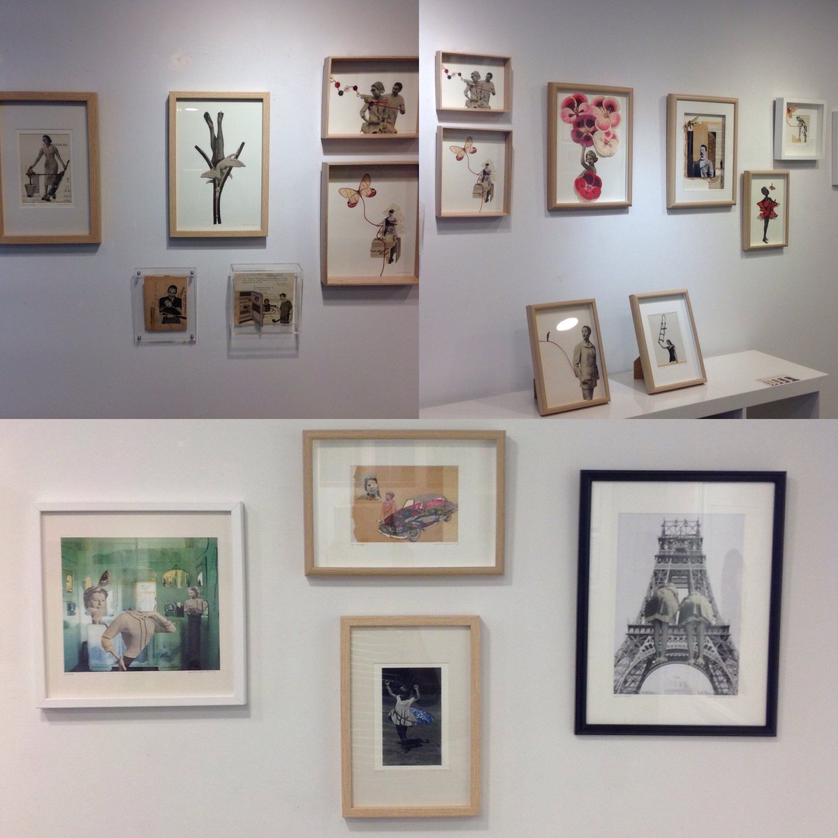 DMesander's tweet image. Just before the opening 17OCT Ro Artspace #Thessaloniki #collage #exhibition #handmade #contemporaryart #paper facebook.com/domesander 👁✂️🙋