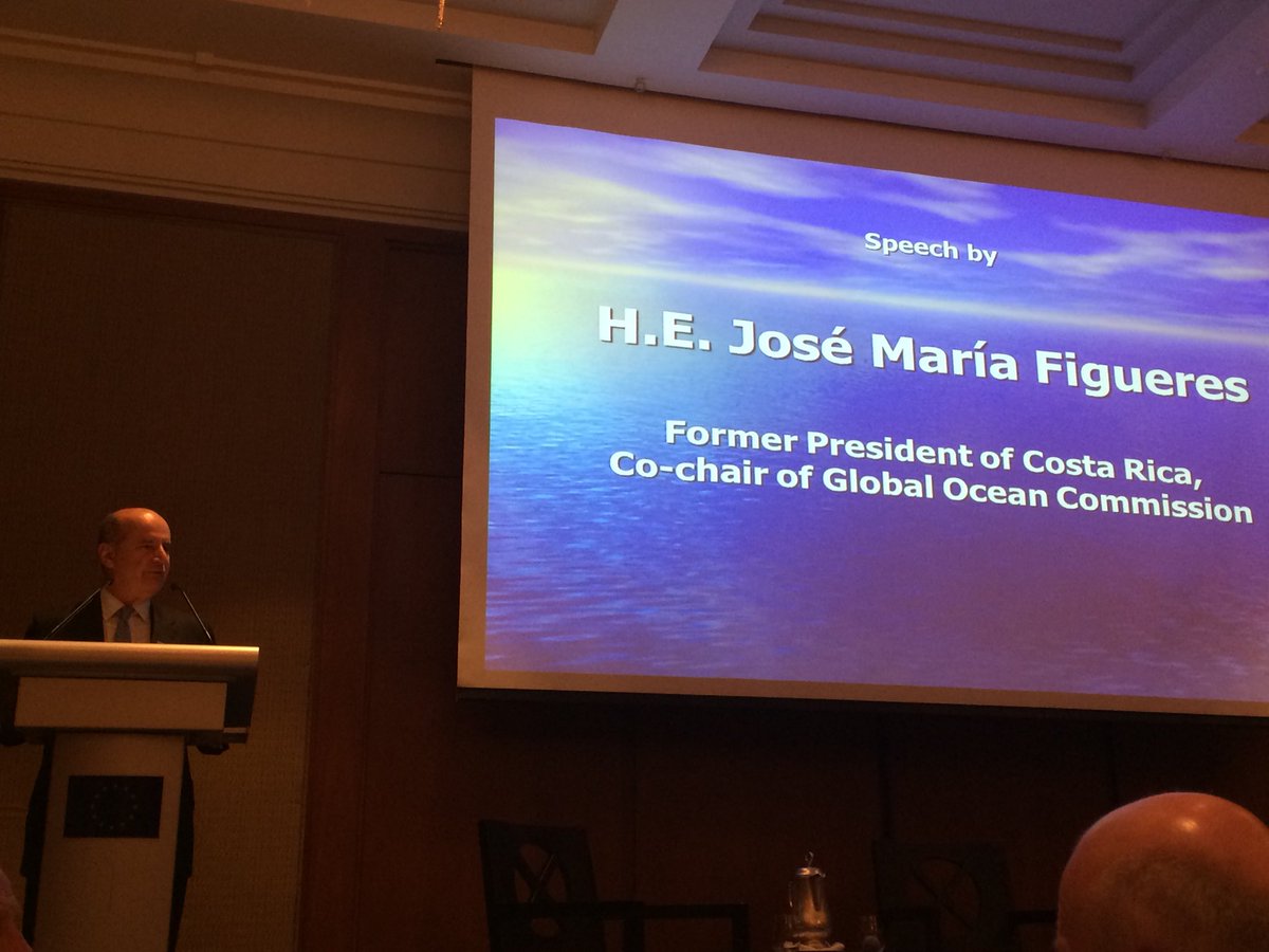 GACircular's tweet photo. “if you haven’t seen #plastic listed listen on the #fish section of the menu, get ready because it’s coming!” - H.E Jose Figueres. #oceans https://t.co/nI8md7Joef