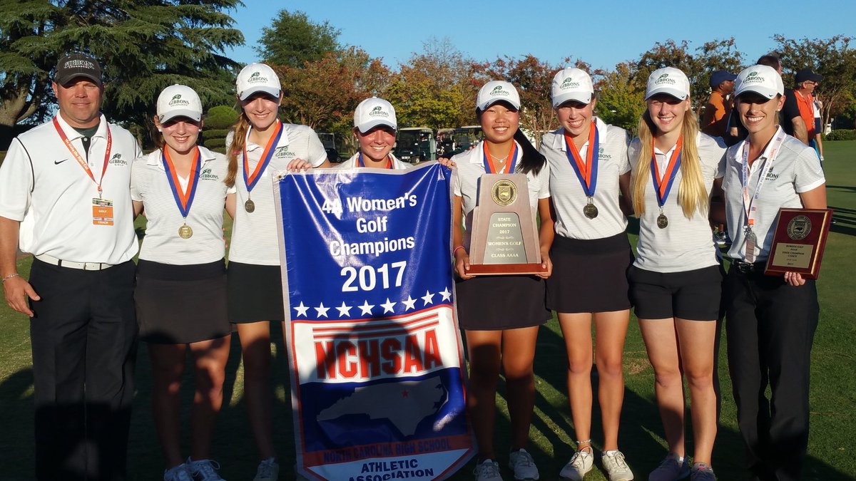 GrexaGolf's tweet photo. Congratulations ladies! A well deserved State Championship! #proudcoach @wgolf_cghsnc @athleticscghsnc way to bring it home @cghsnc https://t.co/g5NQ6YtYyT