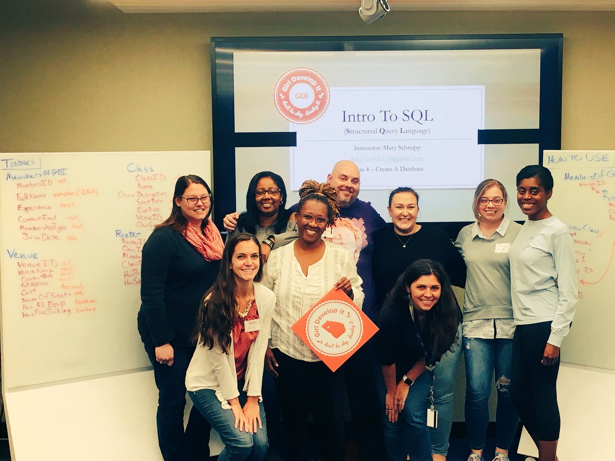 GDIAtlanta's tweet image. Last night of class with our awesome students #IntroToSQL